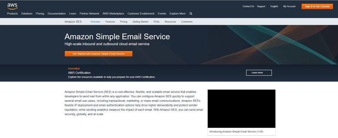 Buy Amazon AWS SES Account